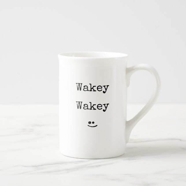 Black Typography Phrase Wakey Wakey Wakey Benporslin Mugg (Höger)