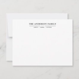 Black Typography-teckensnitt för Family Namn-skrip Anteckningskort