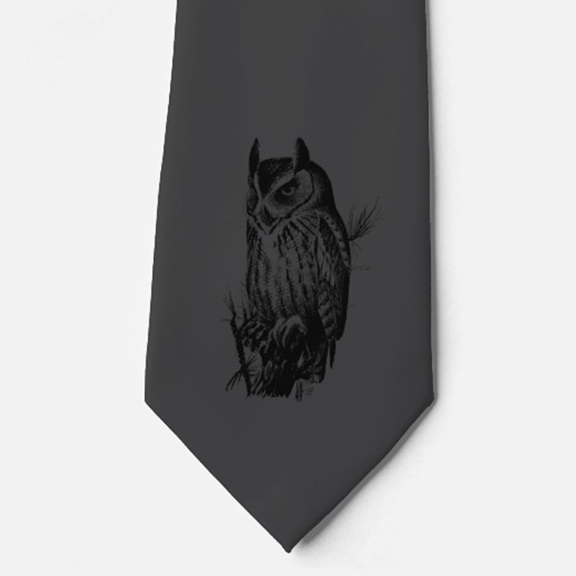 Black Uggla | Neck Tie | Träkol och svart Slips (Skapare uppladdad)