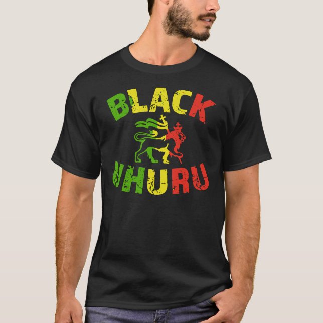 Black Uhuru Jamaican Lion Classic T-Shirt (Framsida)