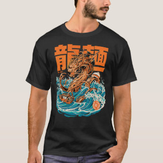Black Underbar Ramen Dragon utanför Kanagawa Essen T Shirt