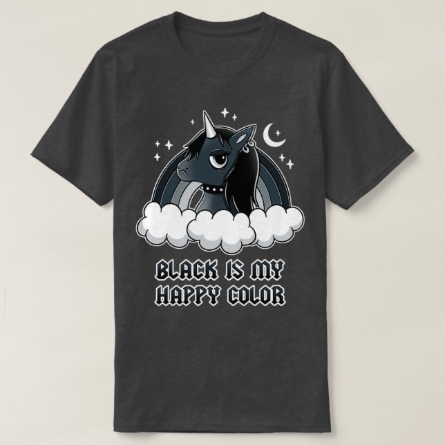 Black Unicorn 1 T Shirt (Design framsida)