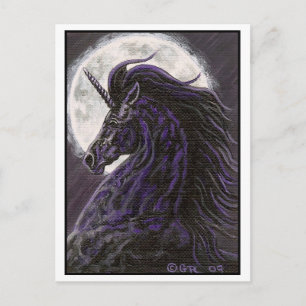 Black Unicorn 2 Art-vykort Vykort