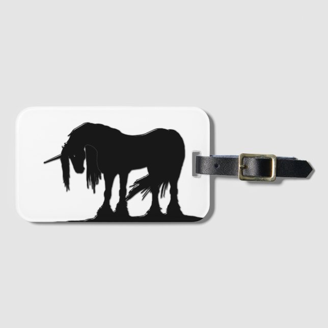Black Unicorn Bagagebricka (Framsida horisontal)