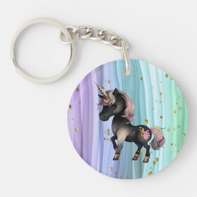 Black Unicorn Lila Rosa Svan (Framsidan)