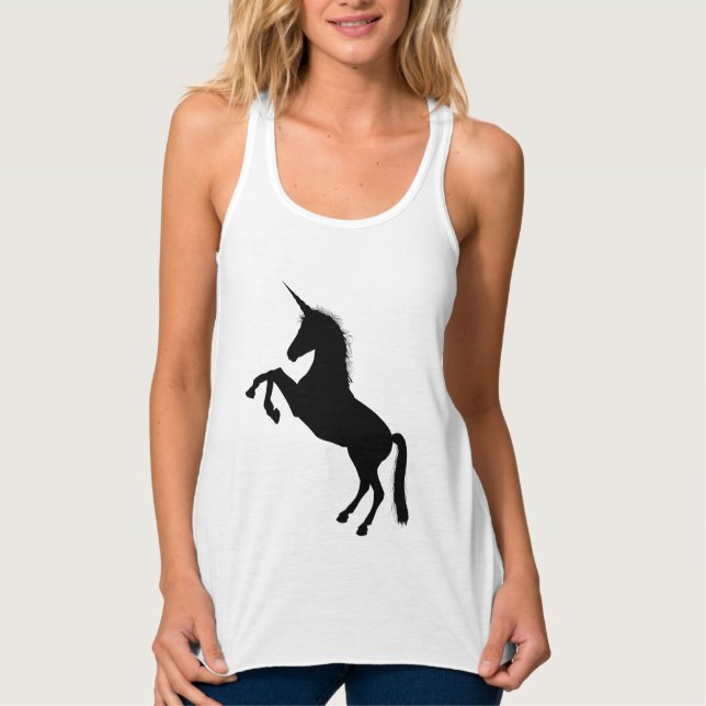 Black Unicorn Linne Med Racerback (Framsida)