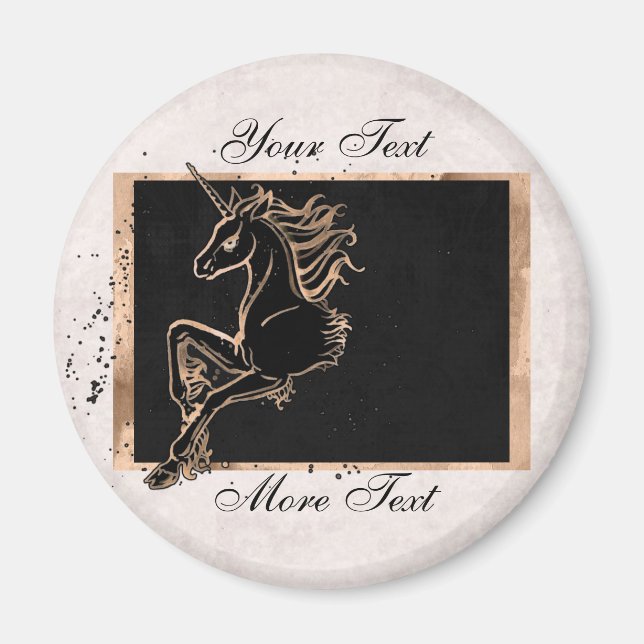 Black Unicorn Magnet (Framsidan)