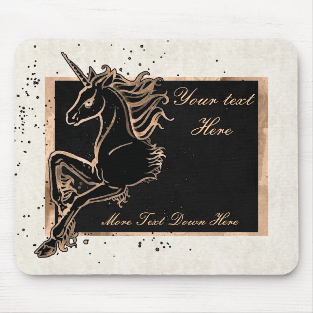 Black Unicorn Mousepad Musmatta (Framsidan)