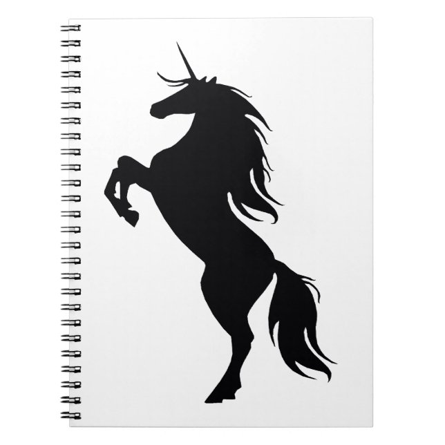 Black Unicorn Silhouette bärbar dator Anteckningsbok (Framsidan)