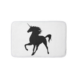 Black Unicorn Silhouette Bath Mat Badrumsmatta
