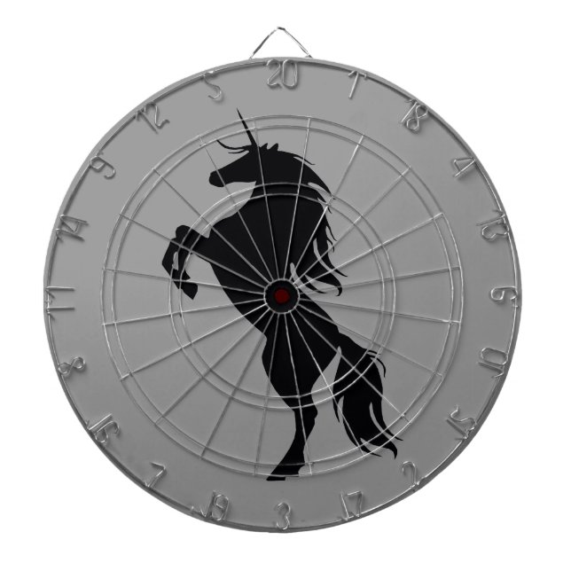 Black Unicorn Silhouette Dart Board Darttavla (Framsidan)