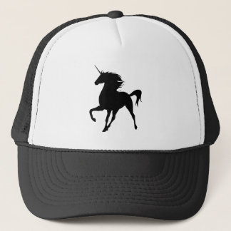 Black Unicorn Silhouette Hat Truckerkeps