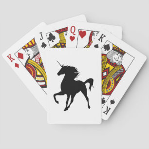 Black Unicorn Silhouette-kort Spel Kort