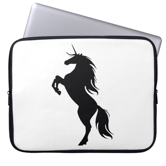 Black Unicorn Silhouette Laptop sleeve (Framsidan)