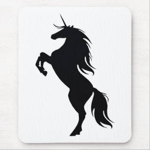 Black Unicorn Silhouette Mouse Pad Musmatta