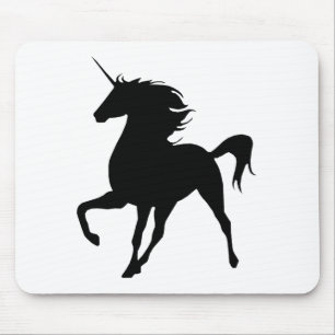 Black Unicorn Silhouette Mouse Pad Musmatta