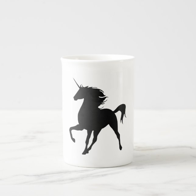 Black Unicorn Silhouette Mugg Benporslin Mugg (Framsidan)