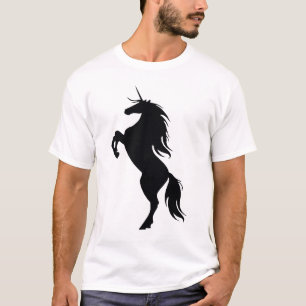 Black Unicorn Silhouette Shirt Tee Shirt