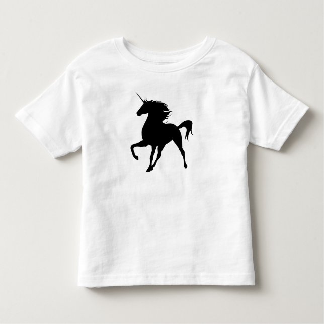 Black Unicorn Silhouette Shirt Tröja (Framsida)
