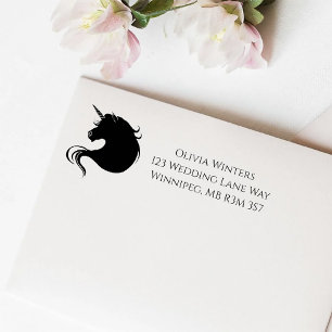 Black Unicorn Silhouette Självfärgande Stämpel
