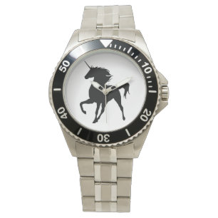 Black Unicorn Silhouette Watch Armbandsur