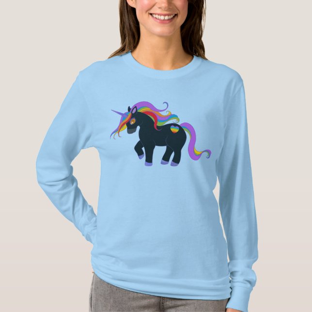 Black Unicorn T Shirt (Framsida)
