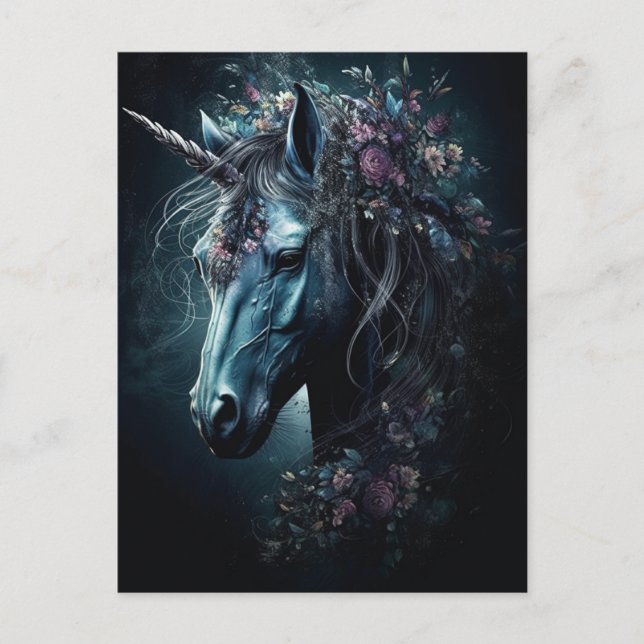 Black Unicorn Vykort (Framsida)