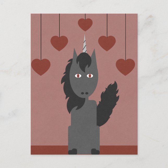 Black Unicorn Vykort (Framsida)