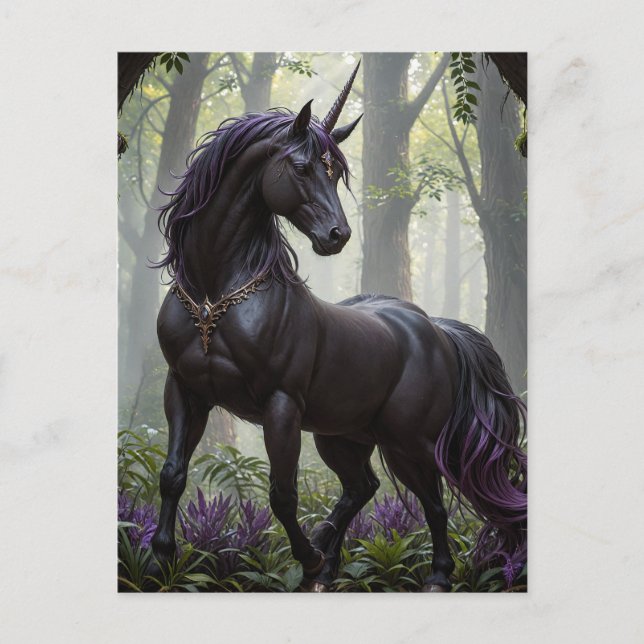 Black Unicorn Vykort (Framsida)
