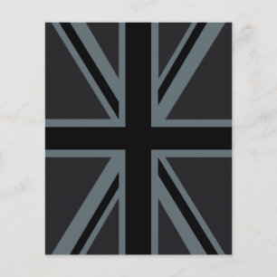 Black Union Jack British Flagga Design Anpassa den Flygblad