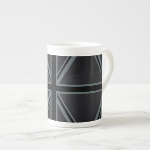 Black Union Jack Flagga Design Decor Benporslin Mugg