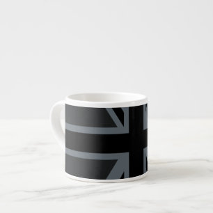 Black Union Jack Flagga Design Decor Espressomugg