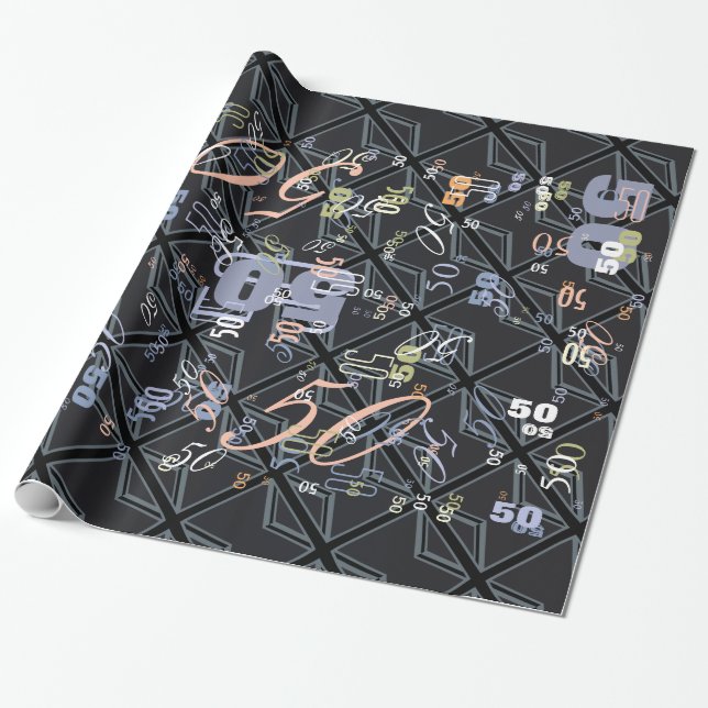 Black Union Jack Flagga Design Presentpapper (Utrullad)