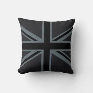 Black Union Jack UK Flagga Design Kudde