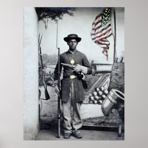 Black Union Soldier, 1860-tal Poster