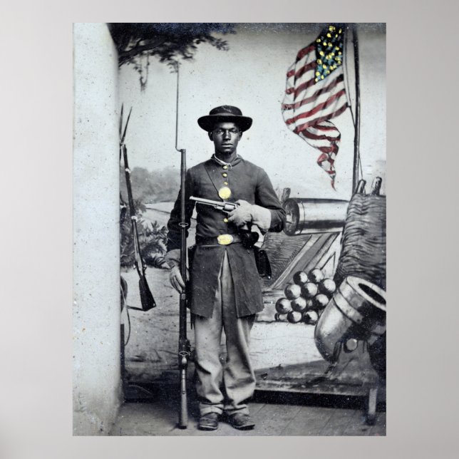 Black Union Soldier, 1860-tal Poster (Framsidan)