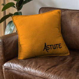 Black unique Hand Lettered Vocabulary Astute Kudde