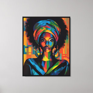 Black Urban Vibrant Graffiti Art Poster Canvastryck