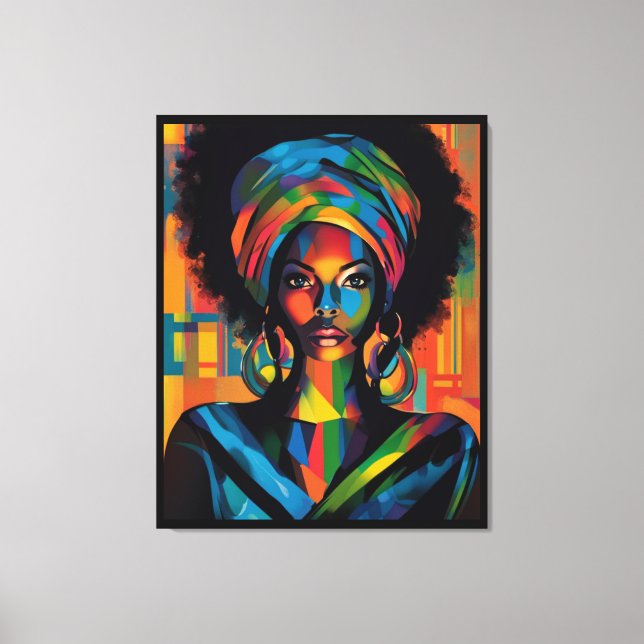 Black Urban Vibrant Graffiti Art Poster Canvastryck (Framsida)