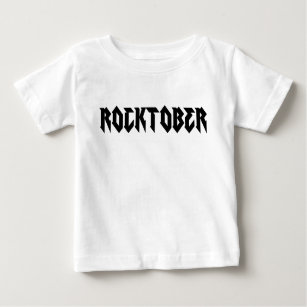 Black-utskrift för Rockoktober Rock musik T Shirt