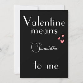 Black Valentine Day Card for Loved Ones Julkort