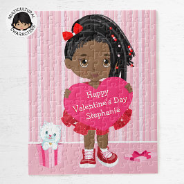 Black Valentines Girl Pussel