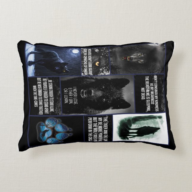 Black Varg Blanket, Animal Kärlek Gift Blanket Prydnadskudde (Framsidan)