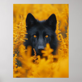 Black Varg German Shepherd Hund Poster