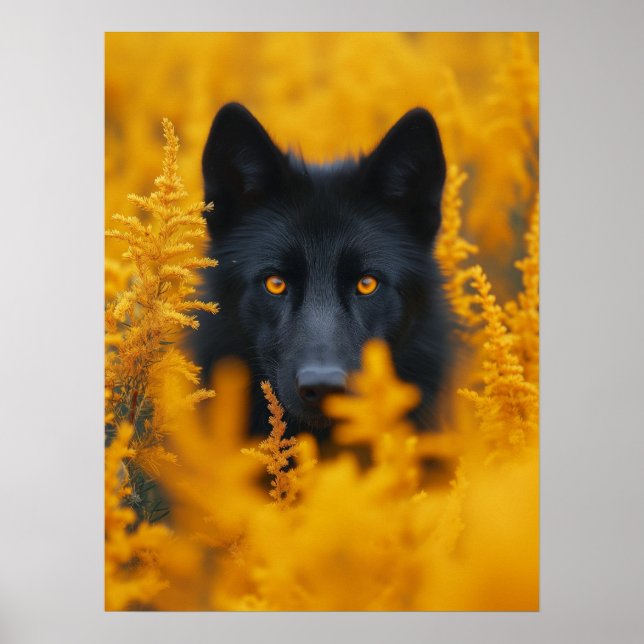 Black Varg German Shepherd Hund Poster (Framsidan)
