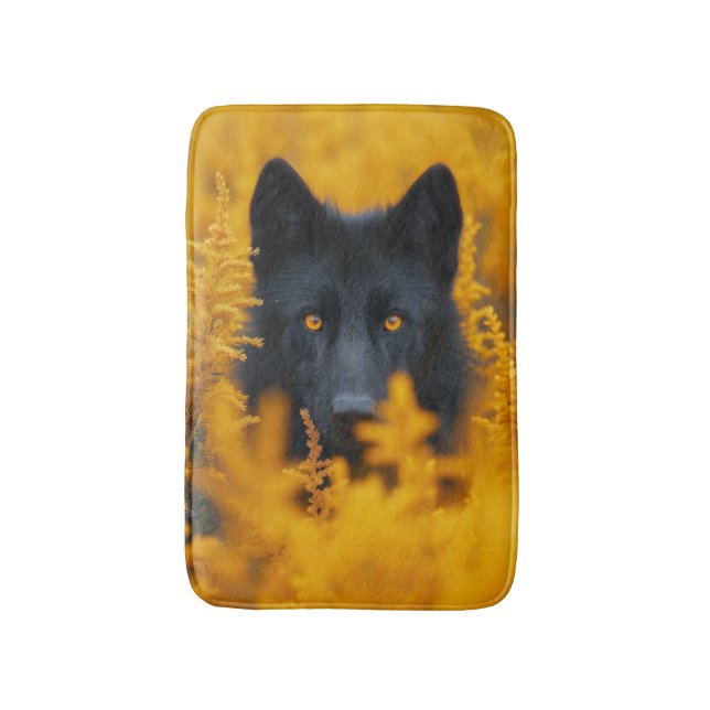 Black Varg Hund German Shepherd Badrumsmatta (Framsidan (Vertikal))