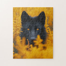 Black Varg Hund German Shepherd Pussel