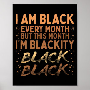 Black Varje månad Black History Bhm Blm African Poster