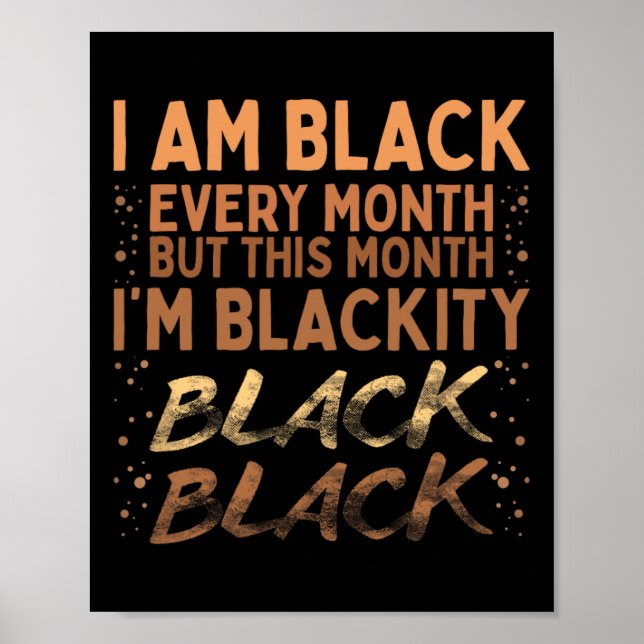 Black Varje månad Black History Bhm Blm African Poster (Framsidan)