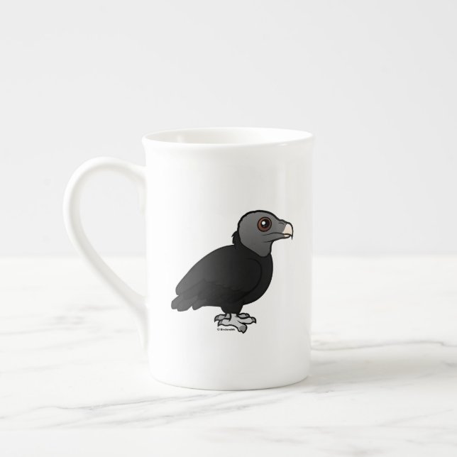 Black Vculture Bone China Mugg Benporslin Mugg (Vänster)